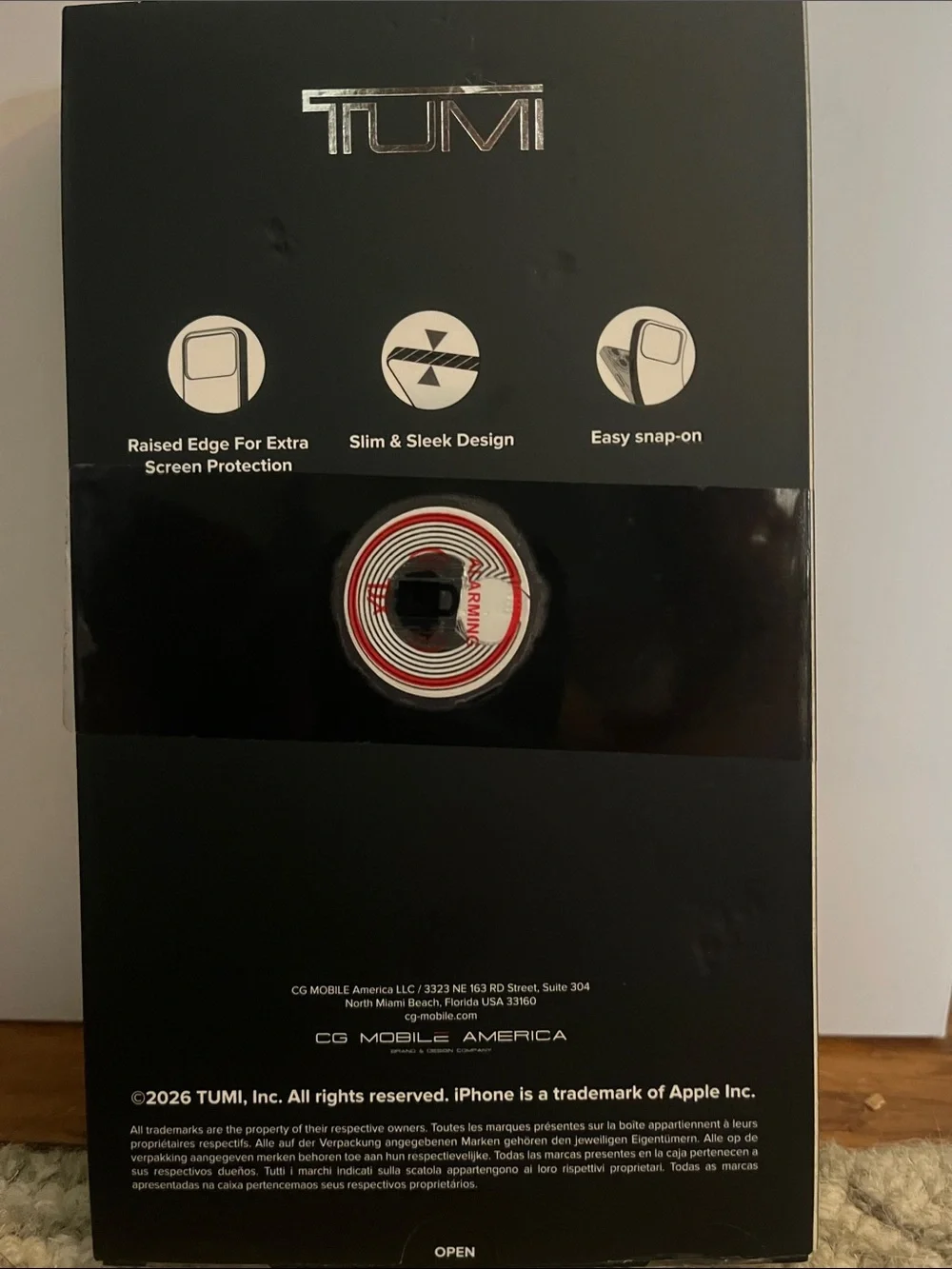 Tumi Black MagSafe-Compatible iPhone 17 Pro Max Protective Case